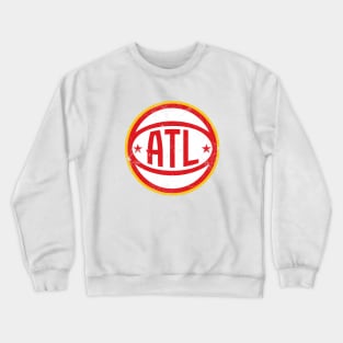 ATL Retro Ball - White Crewneck Sweatshirt